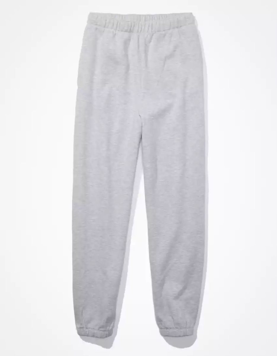 Pantalon Jogging American Eagle AE Fleece Baggy Grise Femme | MCZ-23461749